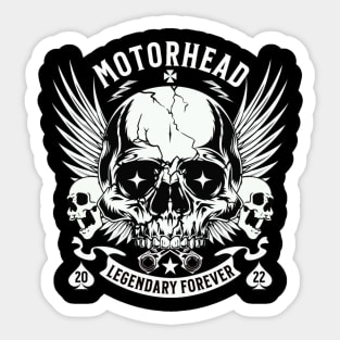 skull motorhead forever retro Sticker